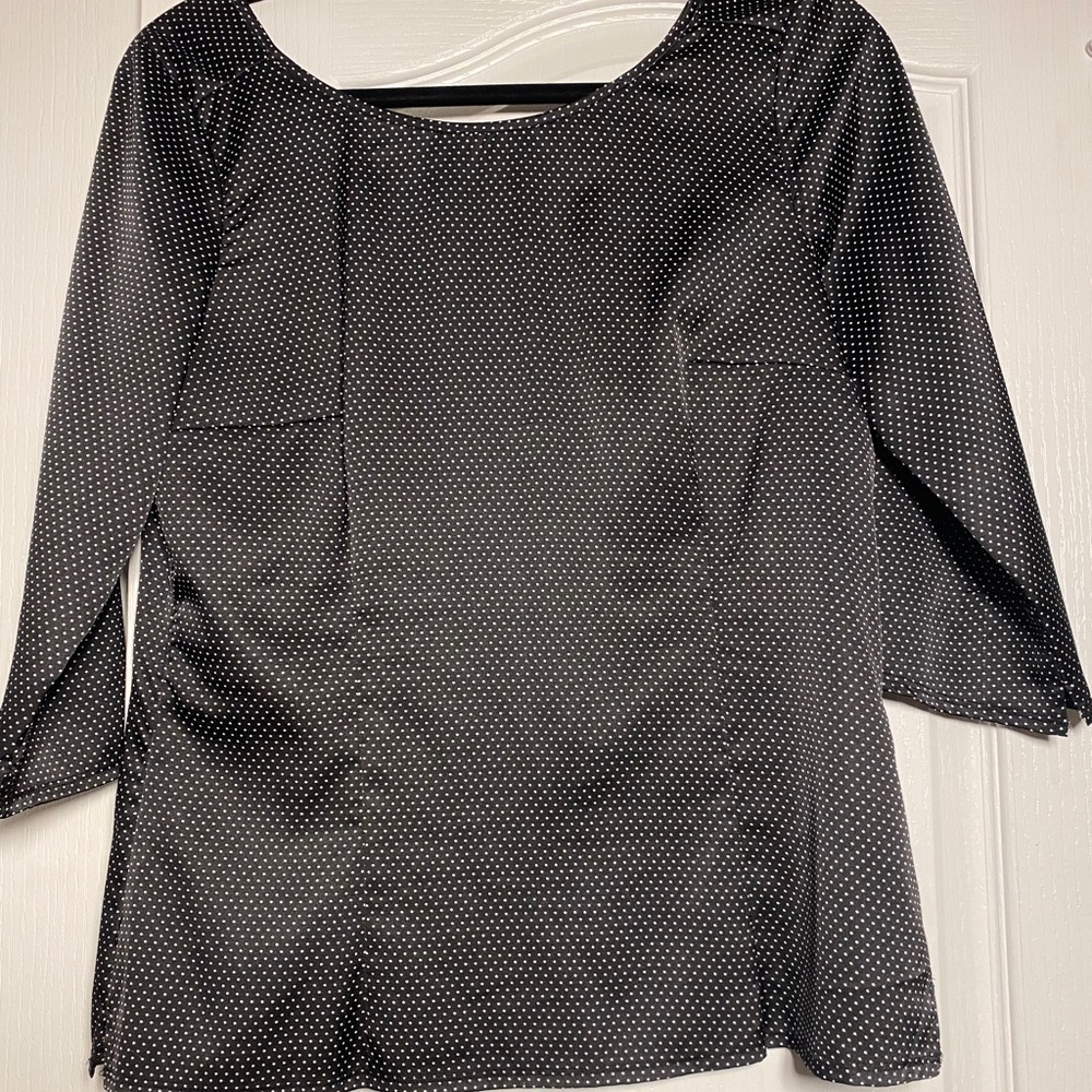 Polka dot 3/4 length blouse
